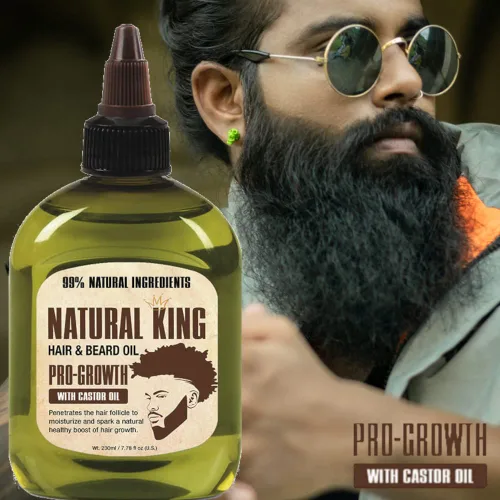 Vista 10 de SFC Natural King Pro-growth Aceite de ricino para cabello y barba 7.1 oz