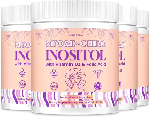 Vista 3 de Suplemento de 90 días de mio-inositol y D-quiro inositol para mujeres, suplementos de fertilidad, equilibrio hormonal para mujeres, apoyo a la salud