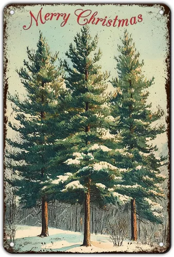 Vista 20 de Letreros de Navidad de Metal Vintage de Lata, May You Never to Too Grown Up to Search The Skies Christmas Eve 8x12 Pulgadas Arte Rústico de Pared