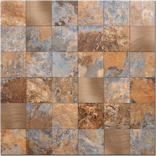 Vista 10 de Azulejos autoadhesivos (azul envejecido CA, 0.138 in de grosor, 12 x 12 pulgadas, 5 unidades/paquete) Vinly para decoración de cocina, bricolaje