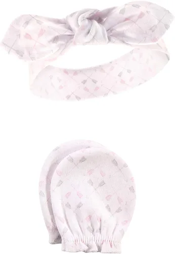Vista 49 de Hudson Baby Conjunto de diadema de algodón y manoplas para rascar para bebé