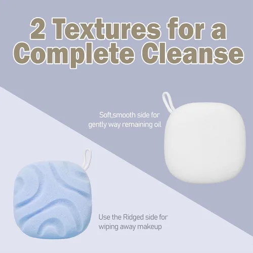 Vista 2 de myHomeBody Esponjas de lavado facial, limpiador facial para limpieza y exfoliación, removedor de maquillaje reutilizable, almohadillas exfoliantes