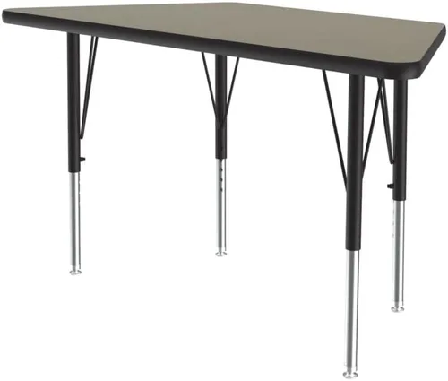 Vista 98 de Correll - Mesa rectangular de actividades para el aula de 24 x 36 pulgadas, altura ajustable (19-29 pulgadas), parte superior de nogal colonial