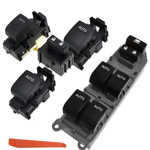 Vista 6 de HIGH FLYING 2007-2021 para Toyota Tundra Master Interruptor de Ventana Eléctrica con LED del Lado del Conductor 1PC con Luz Azul