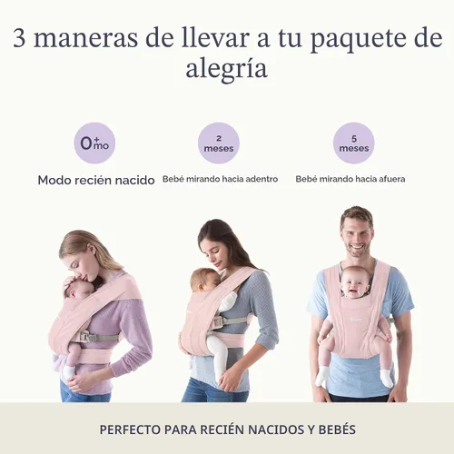 Vista 5 de Ergobaby Embrace Portabebés para Recién Nacidos hasta Niños Pequeños - Portabebés Ergonómicos Ligeros - Esenciales Acogedores (7-25 Libras), Tejido
