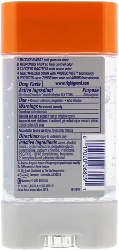 Vista 2 de Right Guard Total Defense 5 Power Gel, antitranspirante y desodorante, Artic Refresh 4 onzas 4 PK