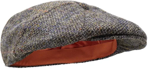 Vista 8 de Borges & Scott Dingwall - Gorra plana de 8 piezas, 100% lana tejida a mano, Harris Tweed, resistente al agua Herringbone