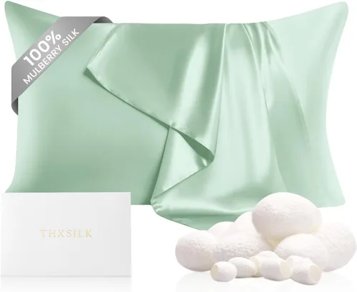 Vista 31 de THXSILK Funda de almohada 100% seda de morera para la salud del cabello y la piel, funda de almohada suave y lisa de 22 momme con cremallera oculta