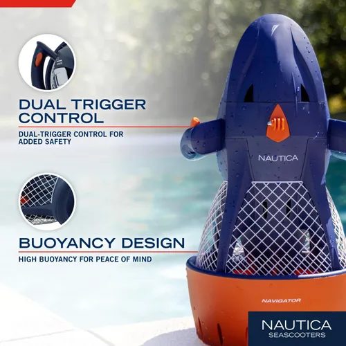 Vista 4 de Nautica Navigator and Skipper Underwater Seascooters, Designed for Younger Recreational Divers and Snorkelers