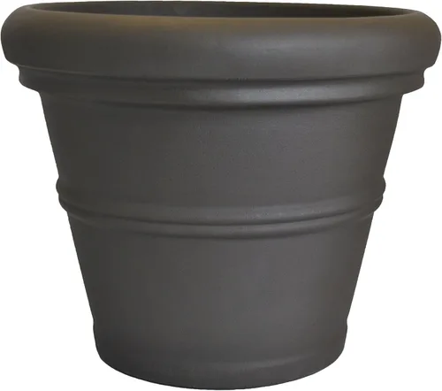 Vista 4 de Tusco Products RR135BK Classic - Maceta de jardín con borde enrollado, 13.5 pulgadas, color negro