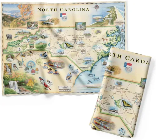 Vista 29 de Xplorer Maps 1000 Islands Map - Toalla decorativa de harina para cocina, 100% algodón, 18 x 24 pulgadas