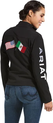 Vista 2 de ARIAT Chaqueta Classic Team USAMex Softshell para mujer, Negro