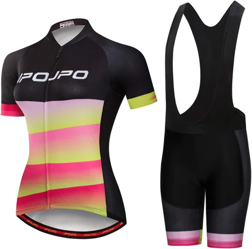 Vista 17 de Mujeres Ciclismo Jersey Conjunto Verano Ciclismo Ropa MTB Jersey Set Secado Rápido Transpirable Verano Bicicletas Uniformes 1