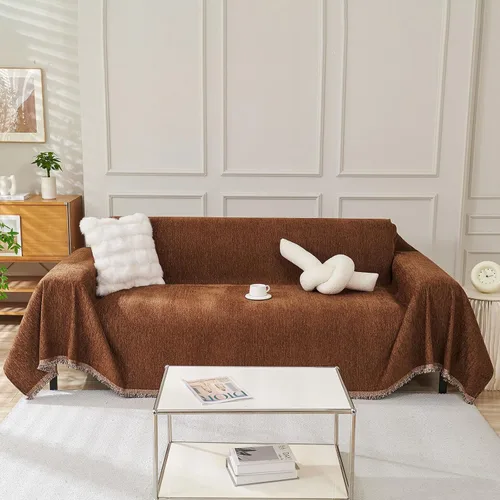 Vista 63 de VClife Funda para silla con acento azteca bohemio de 59 x 71 pulgadas, funda reversible y lavable de felpilla para sillón, color marrón castaño