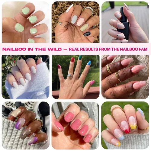 Vista 3 de Nailboo Polvo de inmersión para uñas – Polvo de inmersión de uñas transparente, hecho a medida con fórmula ultrafina altamente pigmentada,
