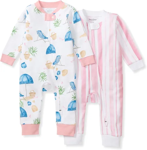 Vista 123 de Burt's Bees Baby - Pijama de una pieza para bebé, mameluco para dormir y jugar, algodón 100% orgánico, cremallera frontal