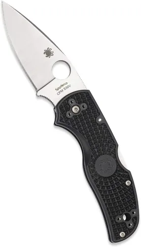 Vista 18 de Spyderco C41 Native 5 Signature - Cuchillo plegable con hoja de acero CPM S30V de 2.95" y mango FRN ligero, Gris Gris, 6.95" Longitud total, 2.95