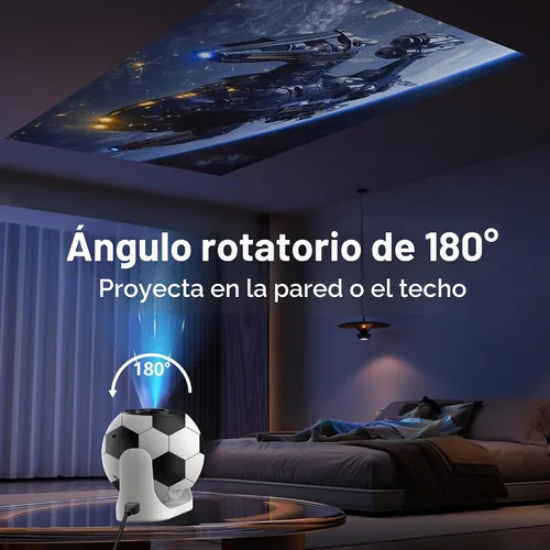 Vista 6 de Mini proyector con WiFi 6 y Bluetooth 5.2, aplicaciones integradas, proyector pequeño portátil 4K, enfoque automático y Keystone, 200 ANSI, altavoz
