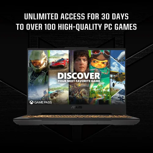 Vista 10 de ASUS TUF Gaming F15 - Laptop para juegos, pantalla IPS FHD de 15.6 pulgadas, 144Hz, procesador Intel Core i7-11800H, GeForce RTX 3050 Ti, 16 GB DDR4