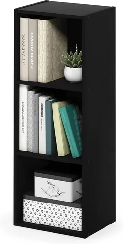 Vista 8 de Furinno Jaya Enhanced Home Estantería ajustable de 3 niveles, pino ámbar