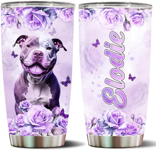 Vista 31 de Regalos personalizados de Beagle para mujeres, esposa, hija, mamá, niña, vaso de acero inoxidable aislado de 20 onzas, taza de viaje, taza de café