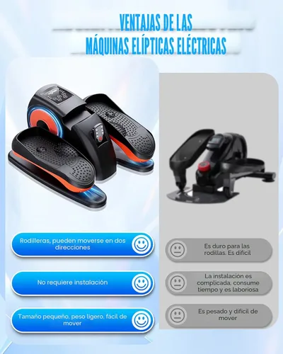 Vista 6 de Under Desk Elliptical Machine, Electric Elliptical Leg Exerciser for Seniors with 12 Adjustable, Portable Quiet Elliptical Exercise Machine, Seated