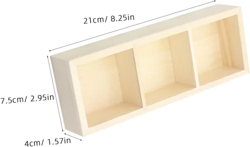 Vista 2 de FUOYLOO Wood Tea Bag Box with 3 Compartments Storage Organizer
