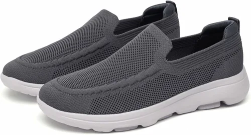 Vista 3 de konhill Mocasines sin cordones para hombre, tenis casuales de malla