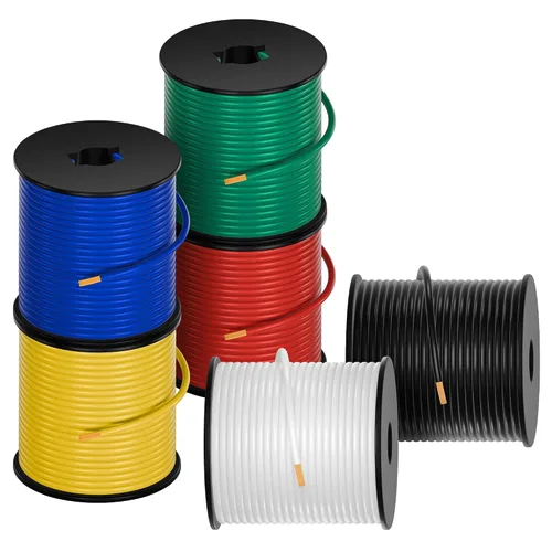 Vista 9 de OTOMO 2 rollos de cable primario automotriz de calibre 14 CCA de 100 pies, conductor único SAE J1128, carrete de remolque de cable eléctrico