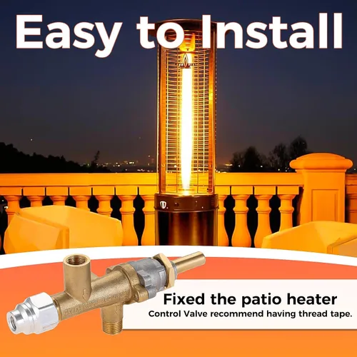 Vista 6 de Reparación de calentador de patio de gas propano, piezas de repuesto para sensor de termopar y controles de interruptor de volcado, kit