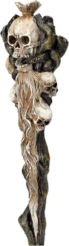 Vista 3 de Pacific Giftware Figura mágica de resina con diseño de cabezas de calavera