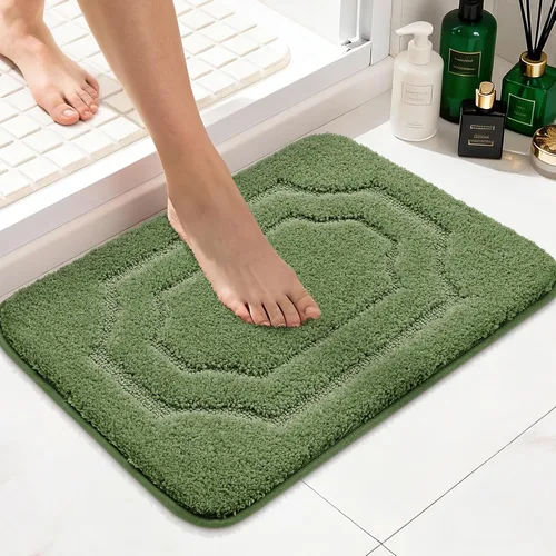 Vista 27 de BEQHAUSE Alfombra de Baño-Antideslizante-Tapete de Baño-Suave y Absorbente-Tapete de Ducha-Tapetes de Baño de Poliéster para Baño Lavables a Máquina