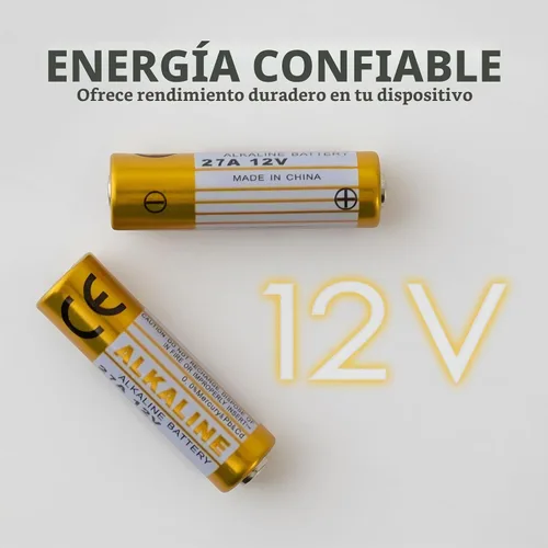 Vista 6 de Paquete de 12 baterías alcalinas 27A A27 12V