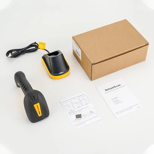 Vista 9 de NetumScan Escáner de código de barras QR Bluetooth industrial, IP67 impermeable y 7M a prueba de caídas, 2600 mAh inalámbrico 1D 2D escáner