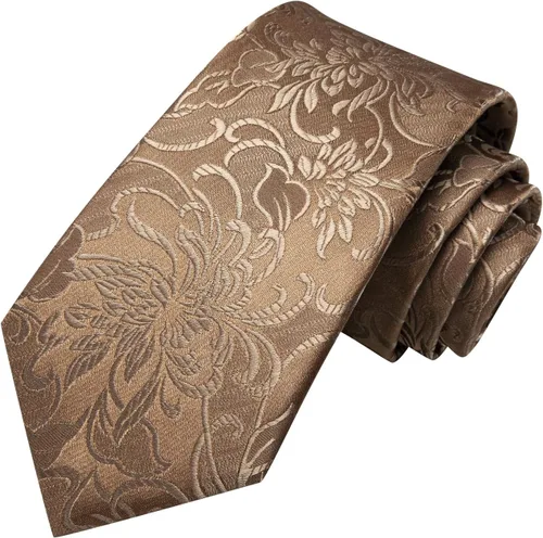 Vista 4 de Hi-Tie Mens Silk Paisley Necktie and Pocket Square Cufflinks Set for Wedding Business