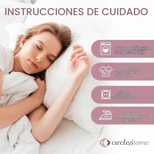 Vista 8 de CirclesHome Protectores de almohada Queen con cremallera, paquete de 4 fundas de almohada 100% algodón transpirables, protegen las almohadas de la 1