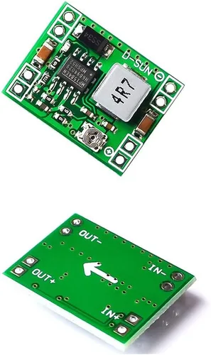 Vista 4 de Generic Mini MP1584EN DC-DC Convertidor Buck Módulo de Fuente de Alimentación Ajustable 24V a 12V 9V 5V 3.3V (Paquete de 5) - Verde - Conector Micro