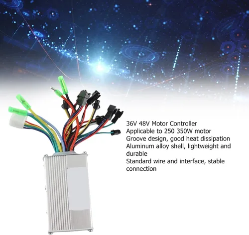 Vista 6 de Controlador de motor de CC con mazo de cables Controlador de motor Batería de litio para 36V 48V 17A eléctrico