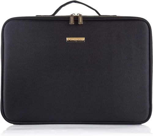 Vista 7 de Estuche portátil profesional para organizar maquillaje, de goma EVA, de ROWNYEON, L, Negro