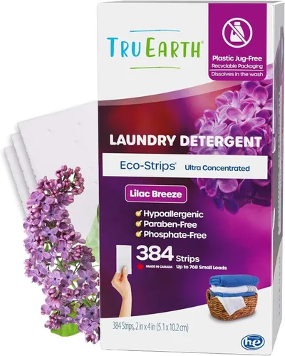 Vista 10 de Tru Earth Hojas de detergente seco para ropa, sin perfume, 32 tiras