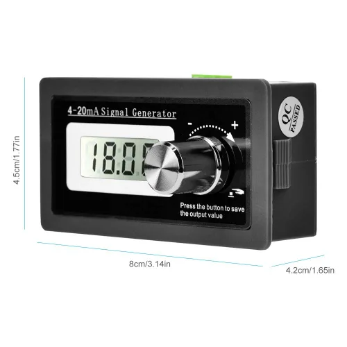 Vista 9 de Samfox Generador de señal de 4-20mA, 3-21mA ajustable de alta precisión DC simulador analógico transductor de dos hilos generador de señal de prueba