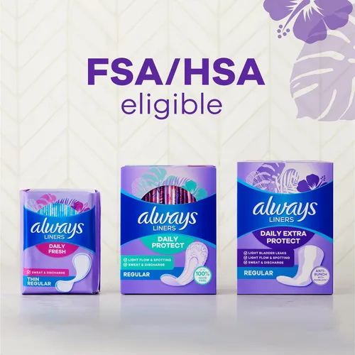 Vista 10 de Always Panty Liners para mujer Anti-Bunch Xtra Protection Daily Liners, largos, sin perfume, 108 unidades (paquete de 4)