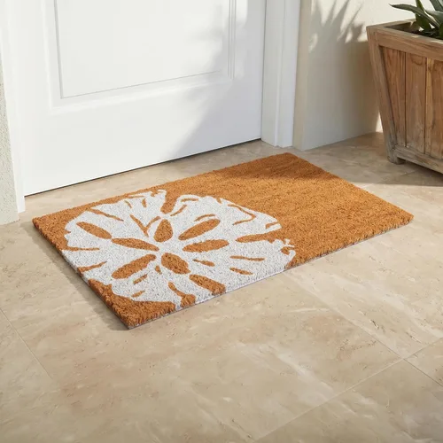 Vista 58 de Fab Habitat Felpudo extra grueso, tejido a mano, duradero, fibra de coco natural, entrada, puerta delantera, porche, patio, pájaros en rama, gris