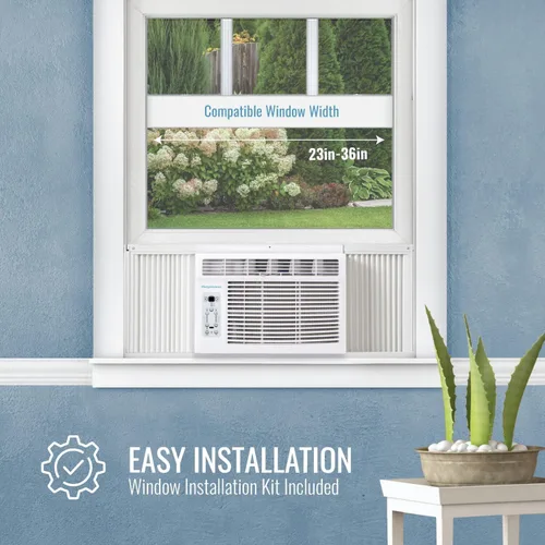 Vista 7 de Energy Star 6,000 BTU - Aire acondicionado para ventana con mando a distancia LCD Follow Me 115 V, deshumidificador, control remoto inteligente