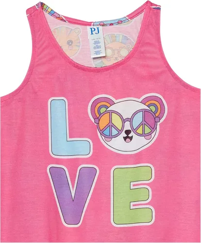 Vista 3 de The Children's Place Conjunto de pijama de 2 piezas sin mangas y camiseta sin mangas para niñas