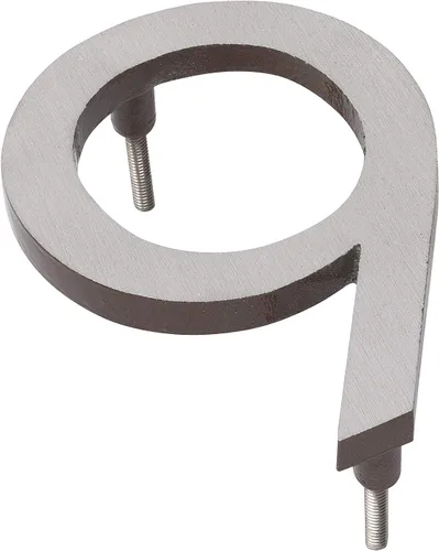 Vista 11 de Montague Metal Products 6 pulgadas níquel satinado/bronce romano de dos tonos Alumunim flotante o plana casa moderna número 1