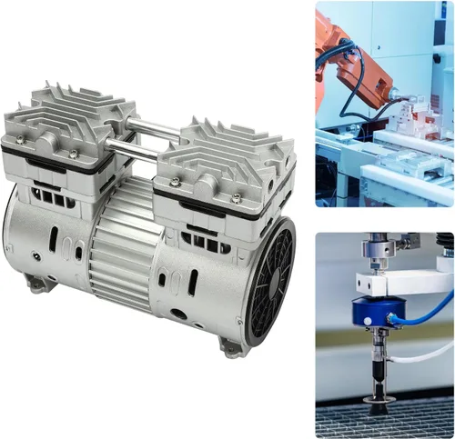 Vista 3 de Motor de compresor de aire sin aceite para encimera, motor de bomba de aire portátil de 800 W, 1700 rpm, motor compresor ultrasilencioso de 78 dB
