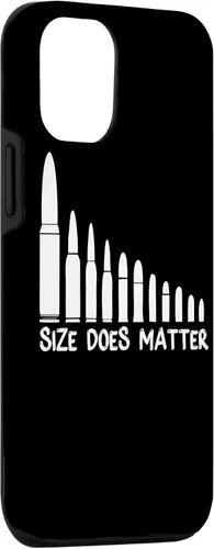 Vista 3 de iPhone 15 Size Does Matter Funny Gun Munición Bullet Size Matters Case