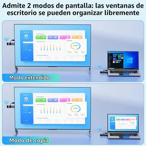 Vista 7 de Transmisor y receptor HDMI inalámbrico 328 pies/100m Extensor 1080P Salida Negro