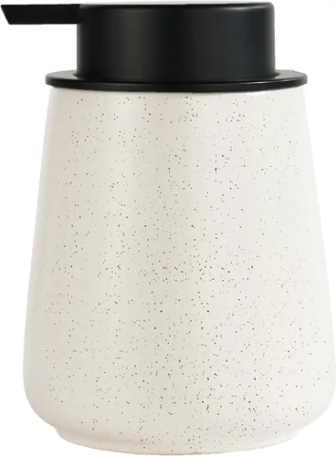 Vista 26 de Dispensador de jabón de manos de espuma de 12 onzas, dispensador de jabón espumoso negro para baño con bomba fácil de presionar, dispensador